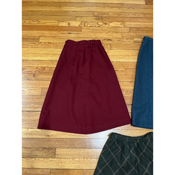 Vintage Talbots Size 4 Wool Tweed A-line High Waist Midi Skirt *Lot of 3* Modest - Picture 11 of 14